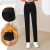 Mink fleece mom's pencil pants for women, new autumn and winter style with fleece and thickened warmth, casual women's pants for middle-aged and elderly women details Picture